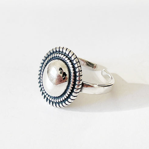 Mirror Vintage Silver Ring - Zafari Studio Jewelry